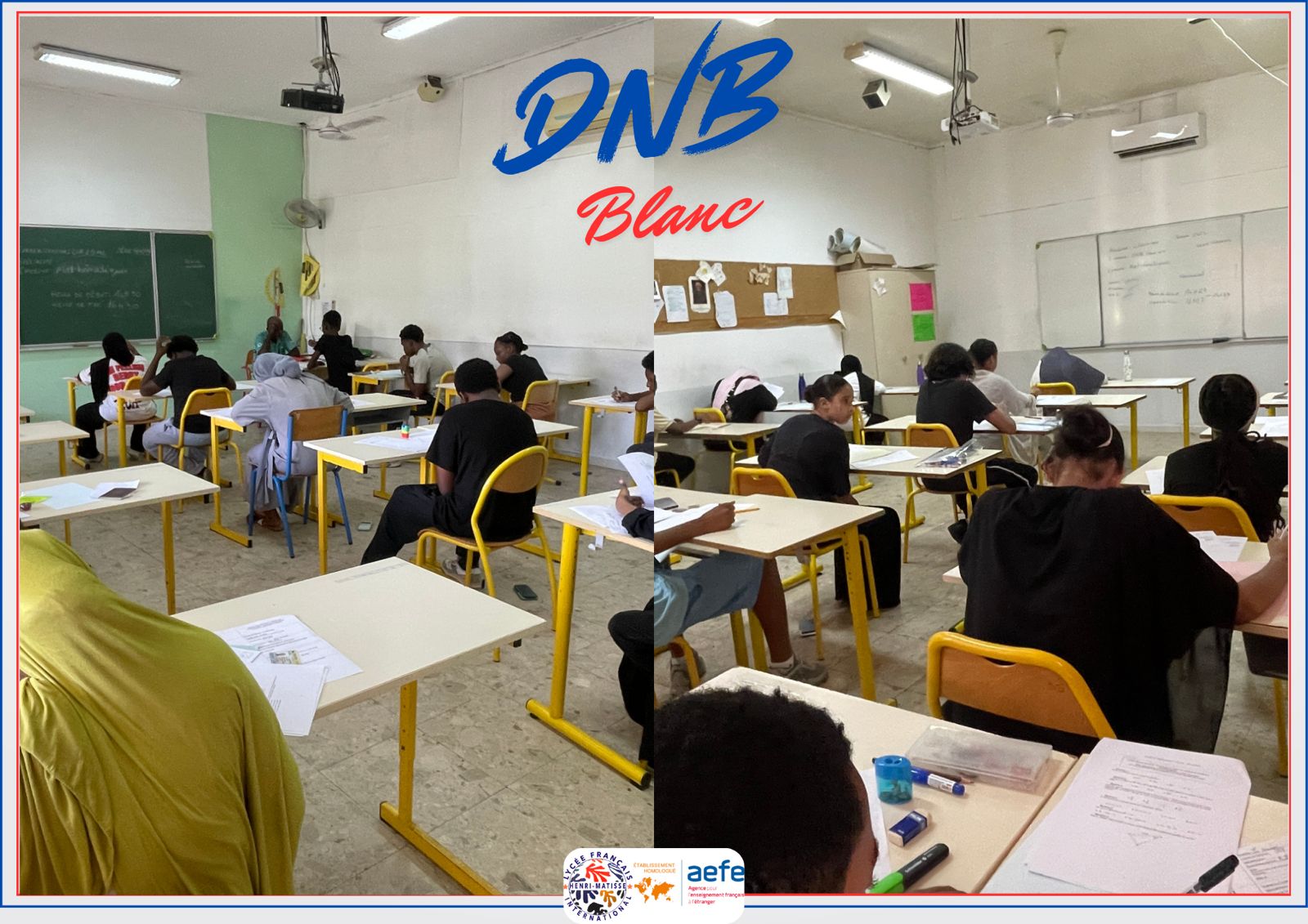 Épreuves du DNB blanc au LFIHM